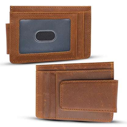 Leather Wallet w/ Magnetic Clip