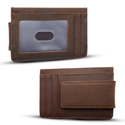 Leather Wallet w/ Magnetic Clip