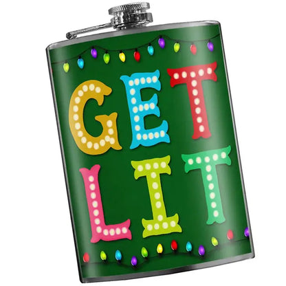 Get Lit Christmas Flask