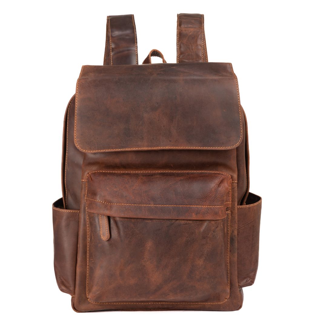 Leather Vintage Backpack - Sandal