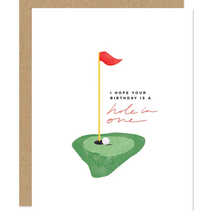 Golf Hole in One Birthday Card