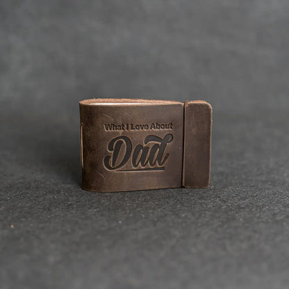 What I Love About Dad Leather Book