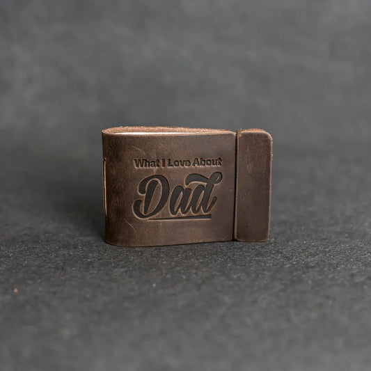 What I Love About Dad Leather Book