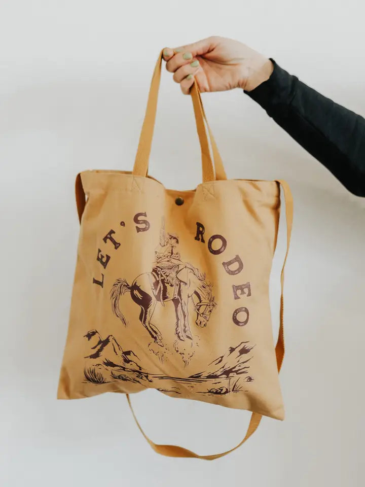 Let's Rodeo Canvas Tote