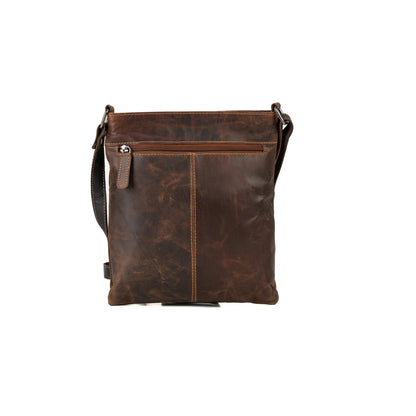 Leather Multi Pocket Crossbody Bag