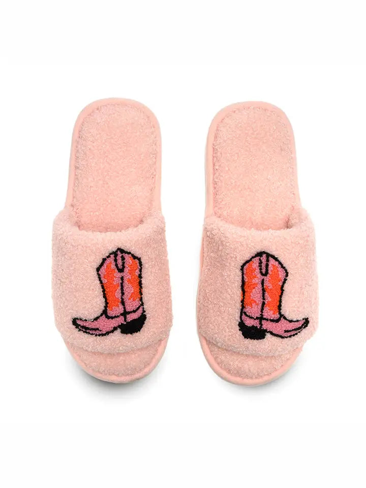 Cowgirl Boot Slide Slippers