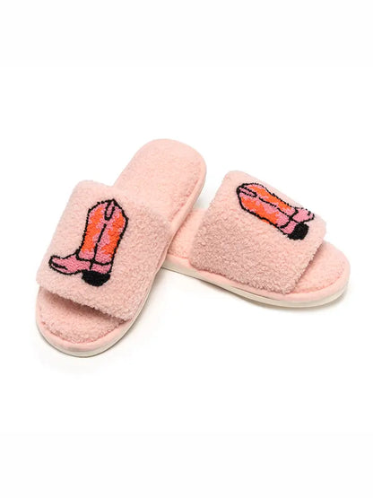 Cowgirl Boot Slide Slippers