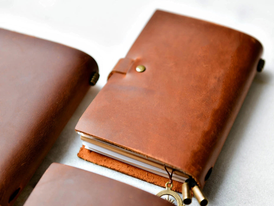 Refillable Distressed Leather Journal