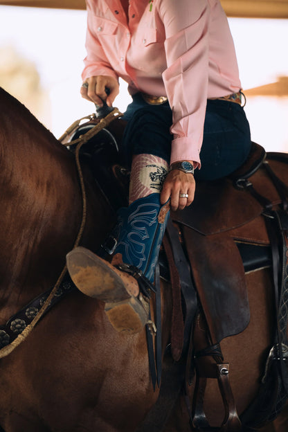 Lucky Chuck Bucking Dusty Pink Boot Socks