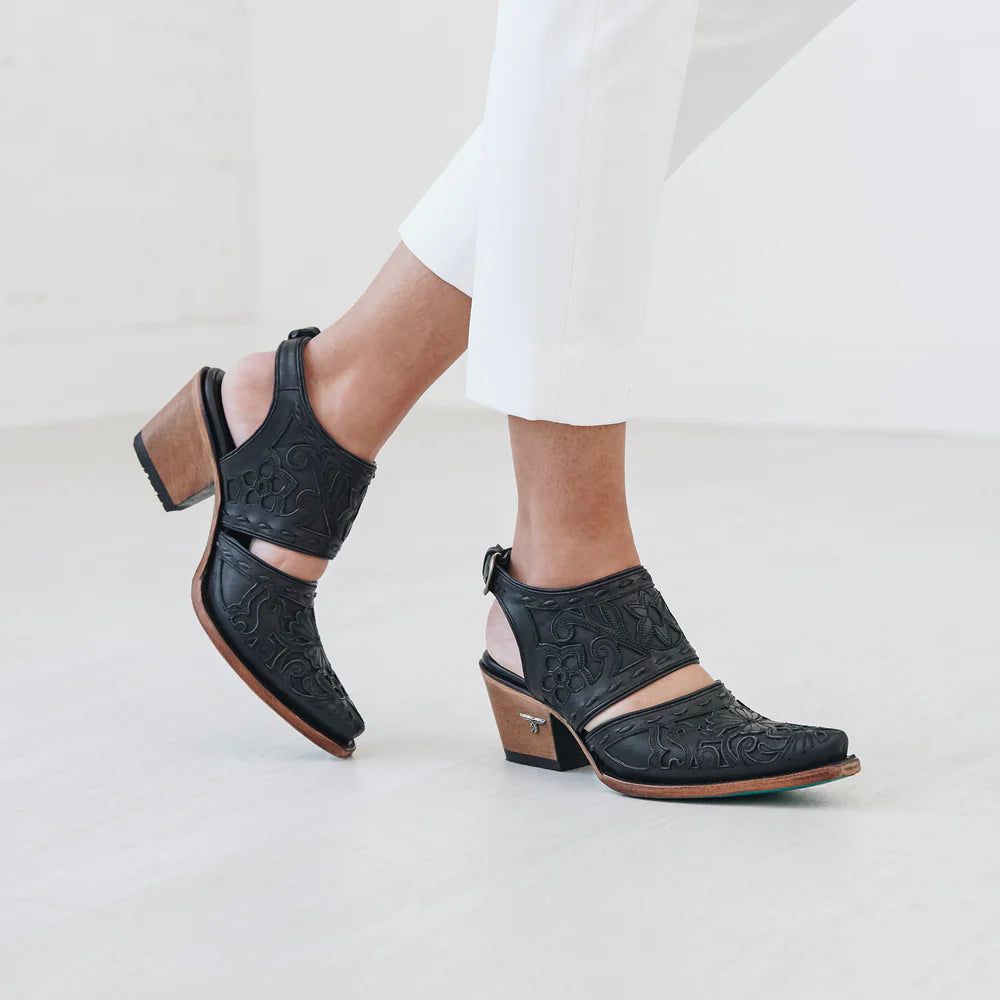 Lane Robin Slingback Mule in Jet Black
