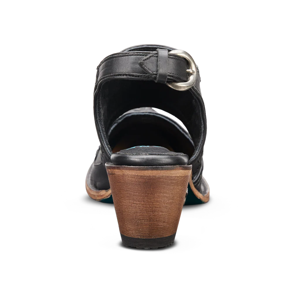 Lane Robin Slingback Mule in Jet Black