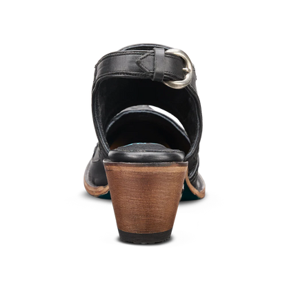 Lane Robin Slingback Mule in Jet Black