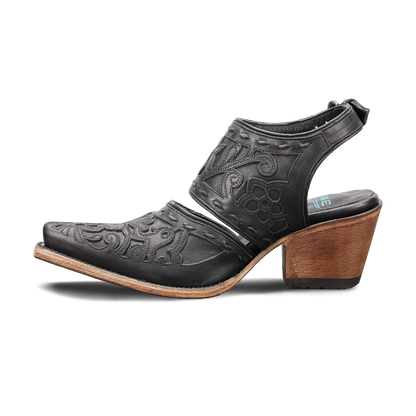 Lane Robin Slingback Mule in Jet Black