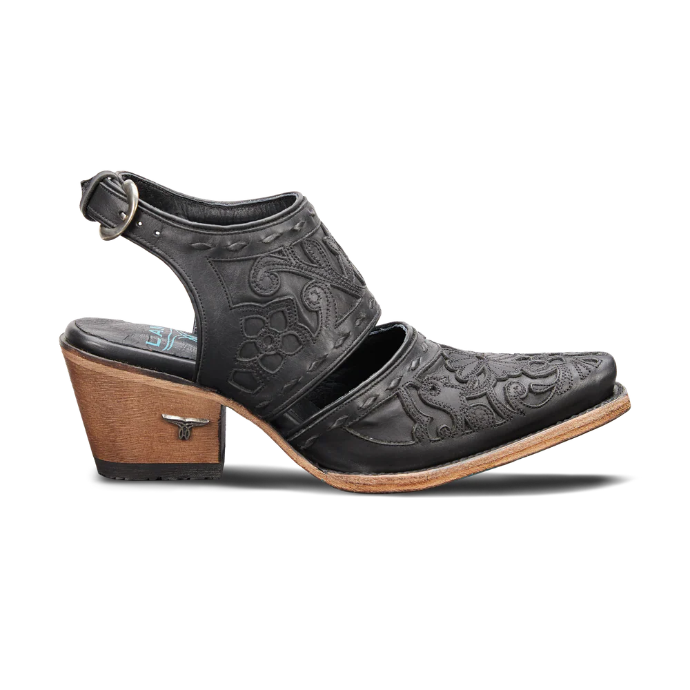 Lane Robin Slingback Mule in Jet Black