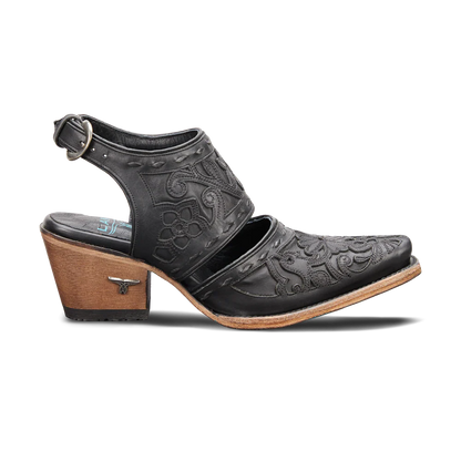 Lane Robin Slingback Mule in Jet Black