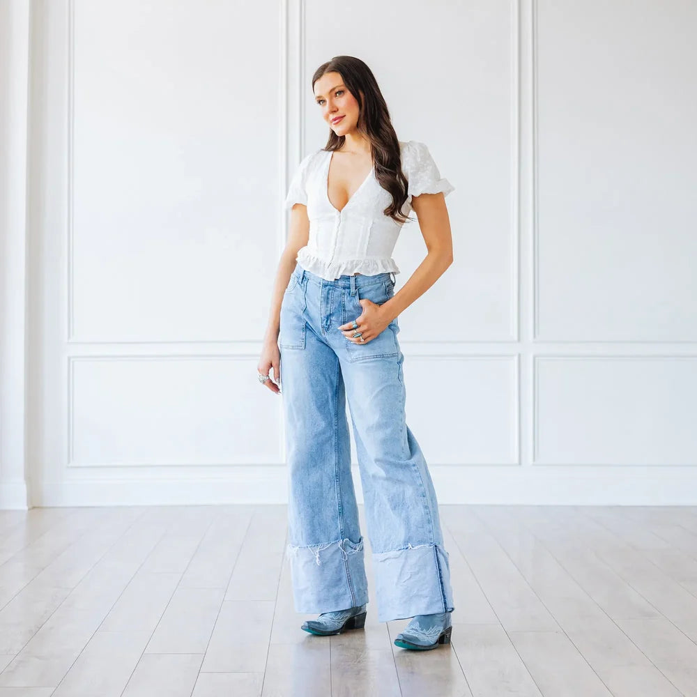 Lane Lexington Boot in Washed Denim