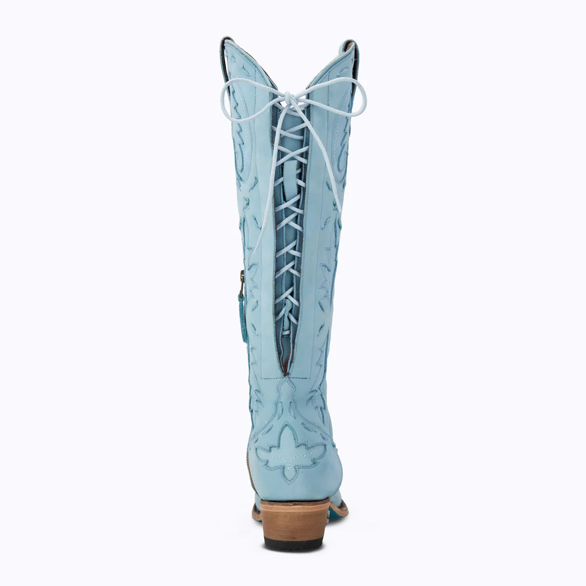 Lane Reverie Lace Up Boots in Powder Blue