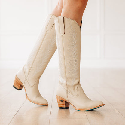 Jentry Knee High Boot - Pale Ivory