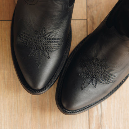 Jentry Knee High Boot - Jet Black & Soft Black Suede