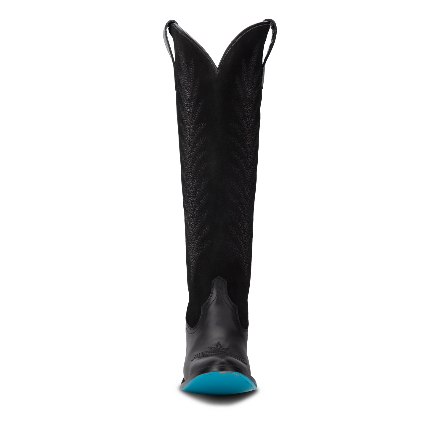 Jentry Knee High Boot - Jet Black & Soft Black Suede