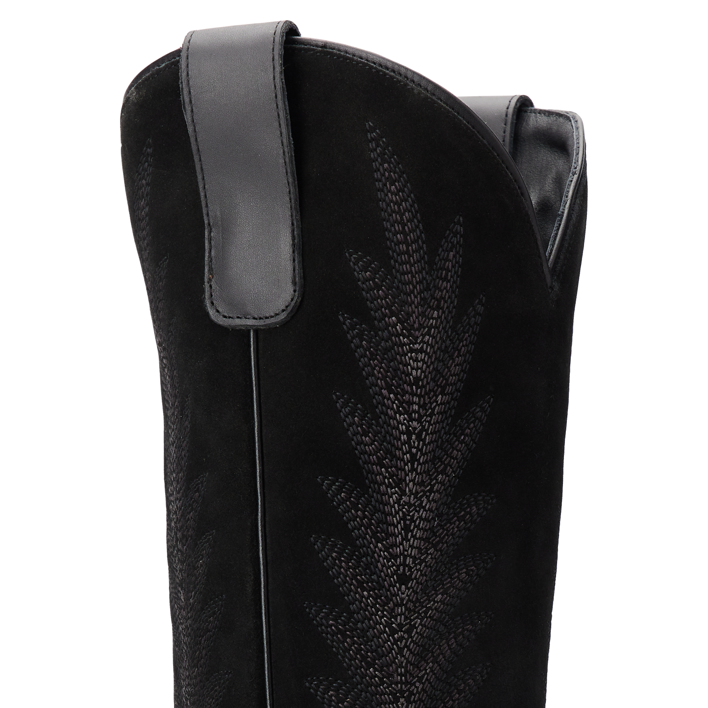 Jentry Knee High Boot - Jet Black & Soft Black Suede