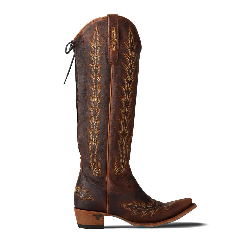 Lane Lexington Knee High Corset Boot - Cognac