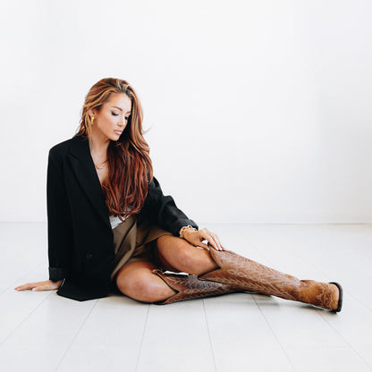 Lexington Knee High Corset - Desert Clay