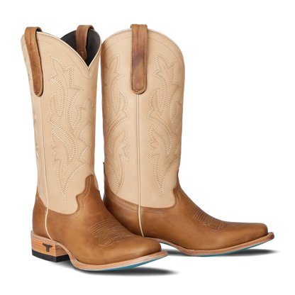 Lane Classic Square Toe Boot - Desert Clay & Pale Ivory