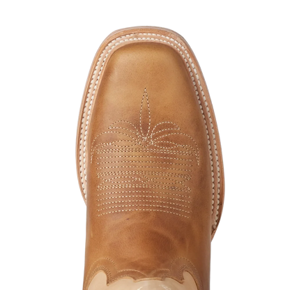 Lane Classic Square Toe Boot - Desert Clay & Pale Ivory