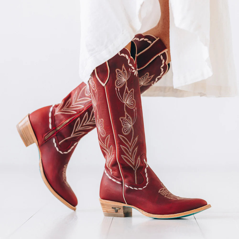 Lane Sweet Memories Knee High Boot in Smoldering Ruby