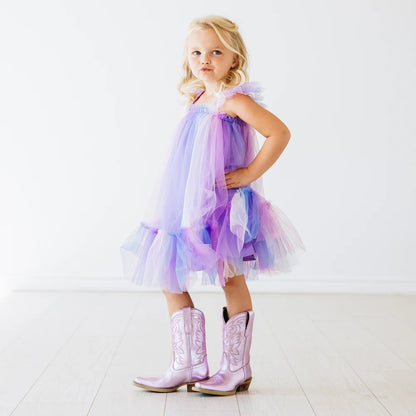 Lil' Lane Girls Smokeshow Boot - Lavendar Metallic
