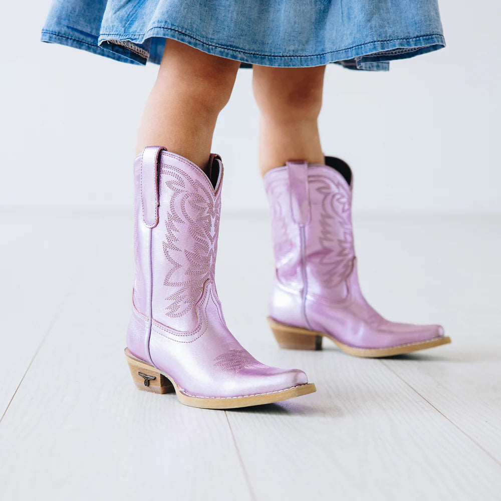 Lil' Lane Girls Smokeshow Boot - Lavendar Metallic