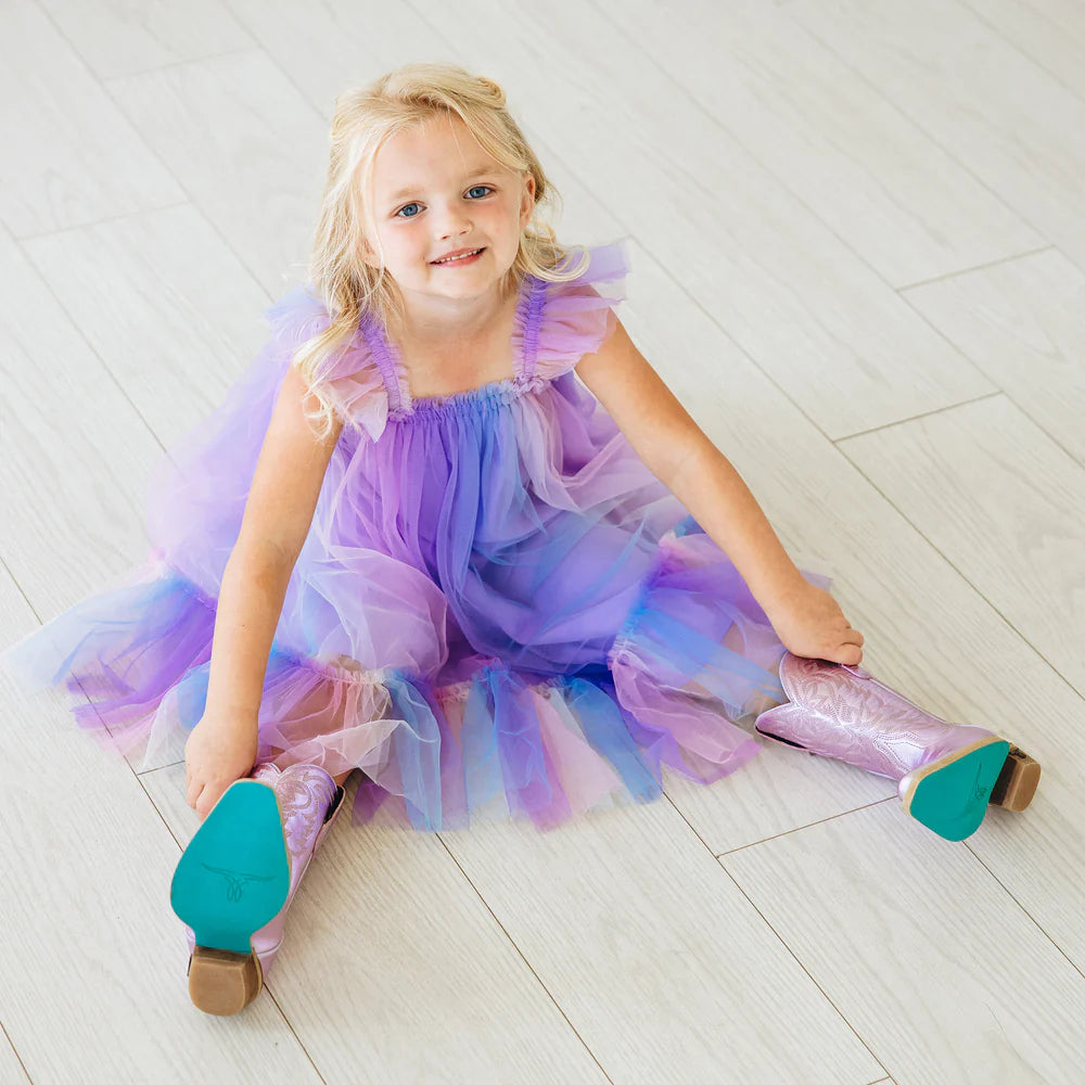 Lil' Lane Girls Smokeshow Boot - Lavendar Metallic