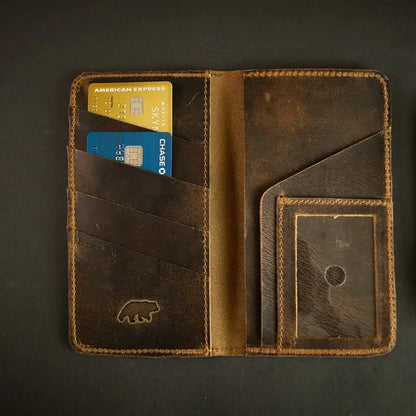 Leather Checkbook Wallet