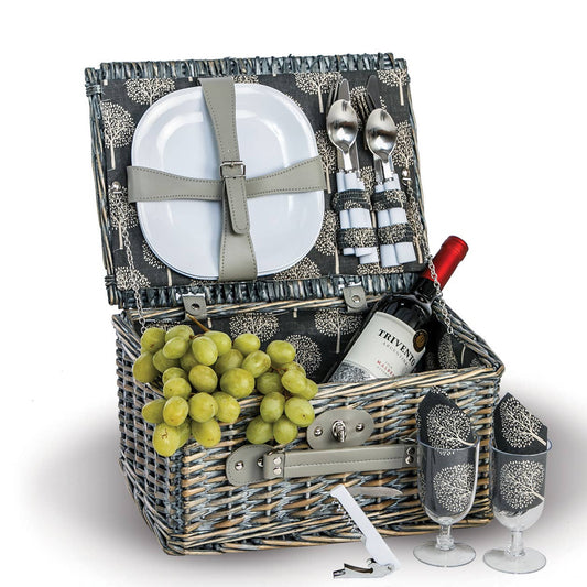 Boothbay 2 Person Picnic Basket Gray