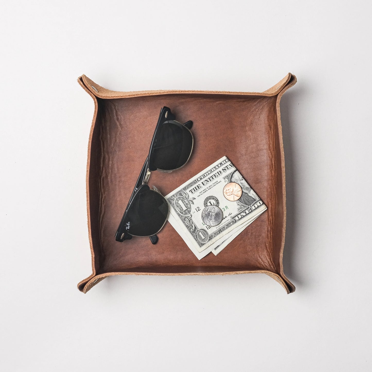 Leather Valet Tray w/ Snaps