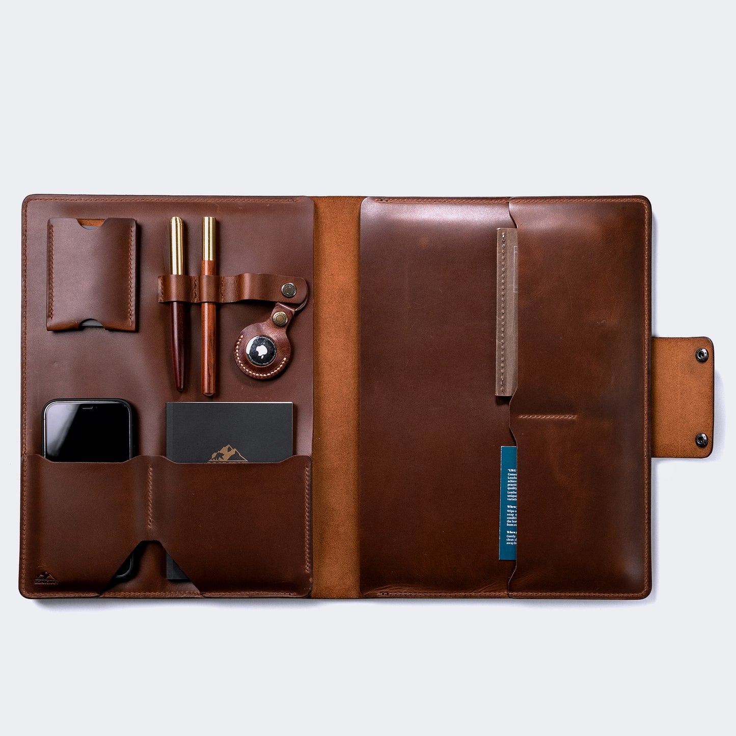 Brown Leather Macbook Organizer