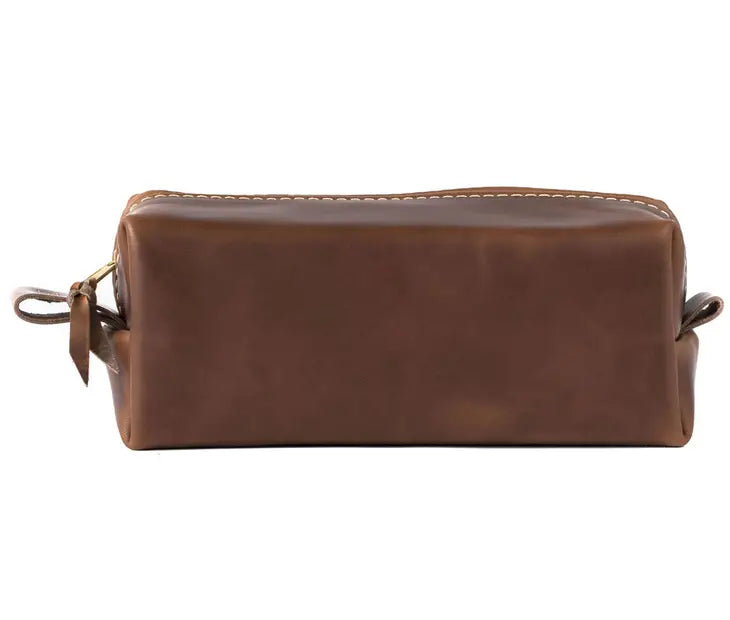 Leather Toiletry Bag - Oxford Natural
