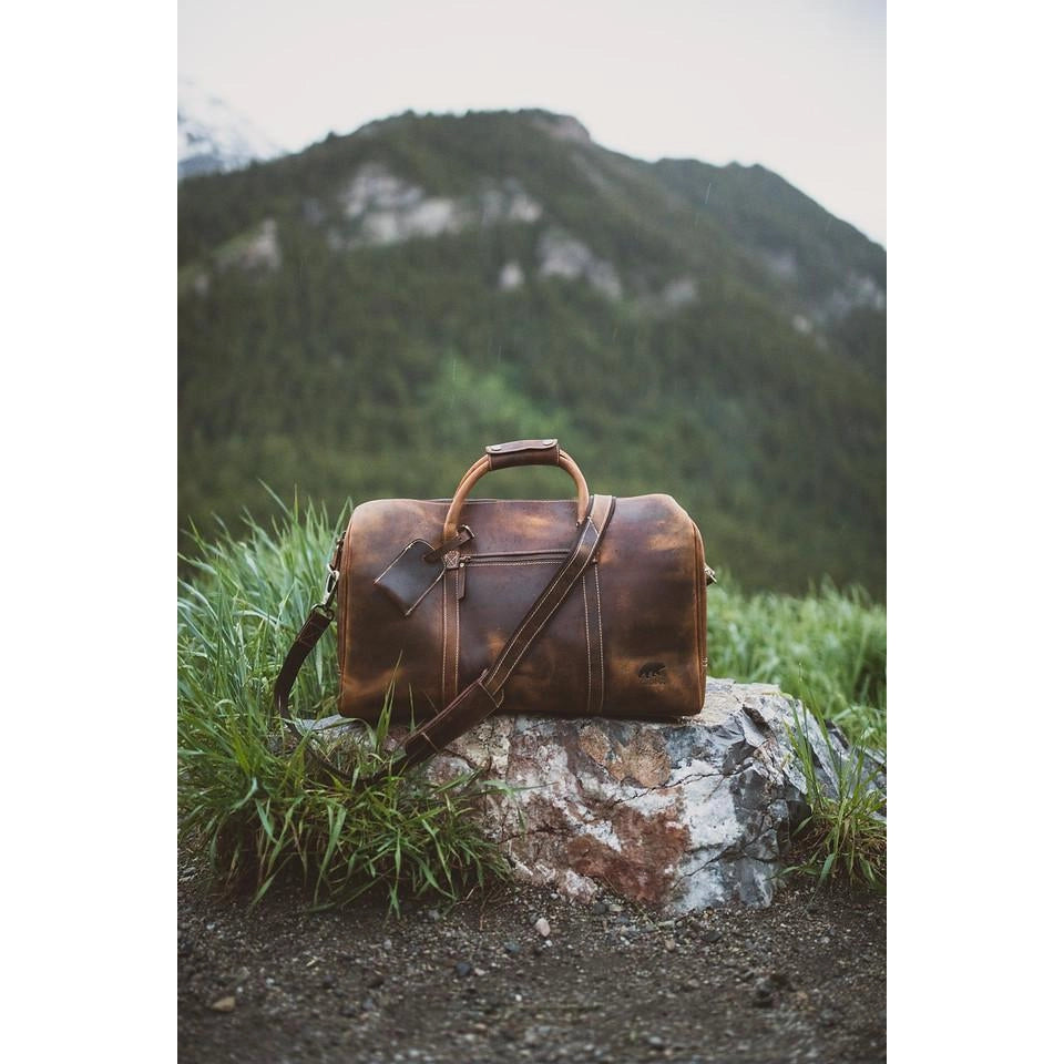 Antique Brown 30L Weekender Duffle Bag