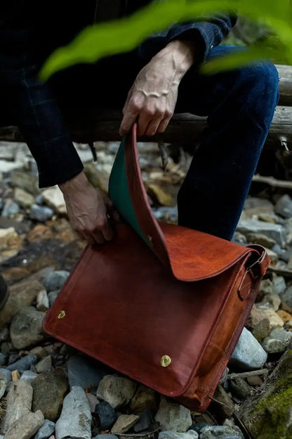 Leather Messenger Bag