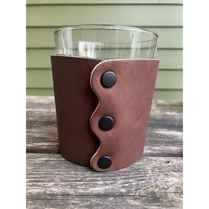 Leather Wrapped Whiskey Glass