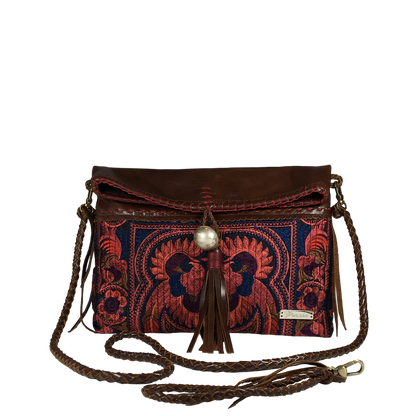 Phoenix “Raven” Artisan Leather Bag in Fire