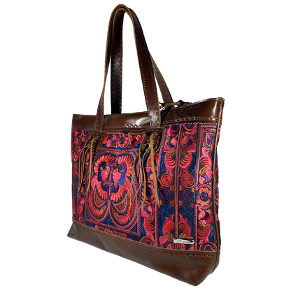 Phoenix “Sierra” Leather Tote Bag in Fire