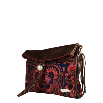 Phoenix “Raven” Artisan Leather Bag in Fire