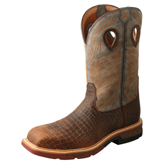 Twisted X Western Work Boot Brown & Grey