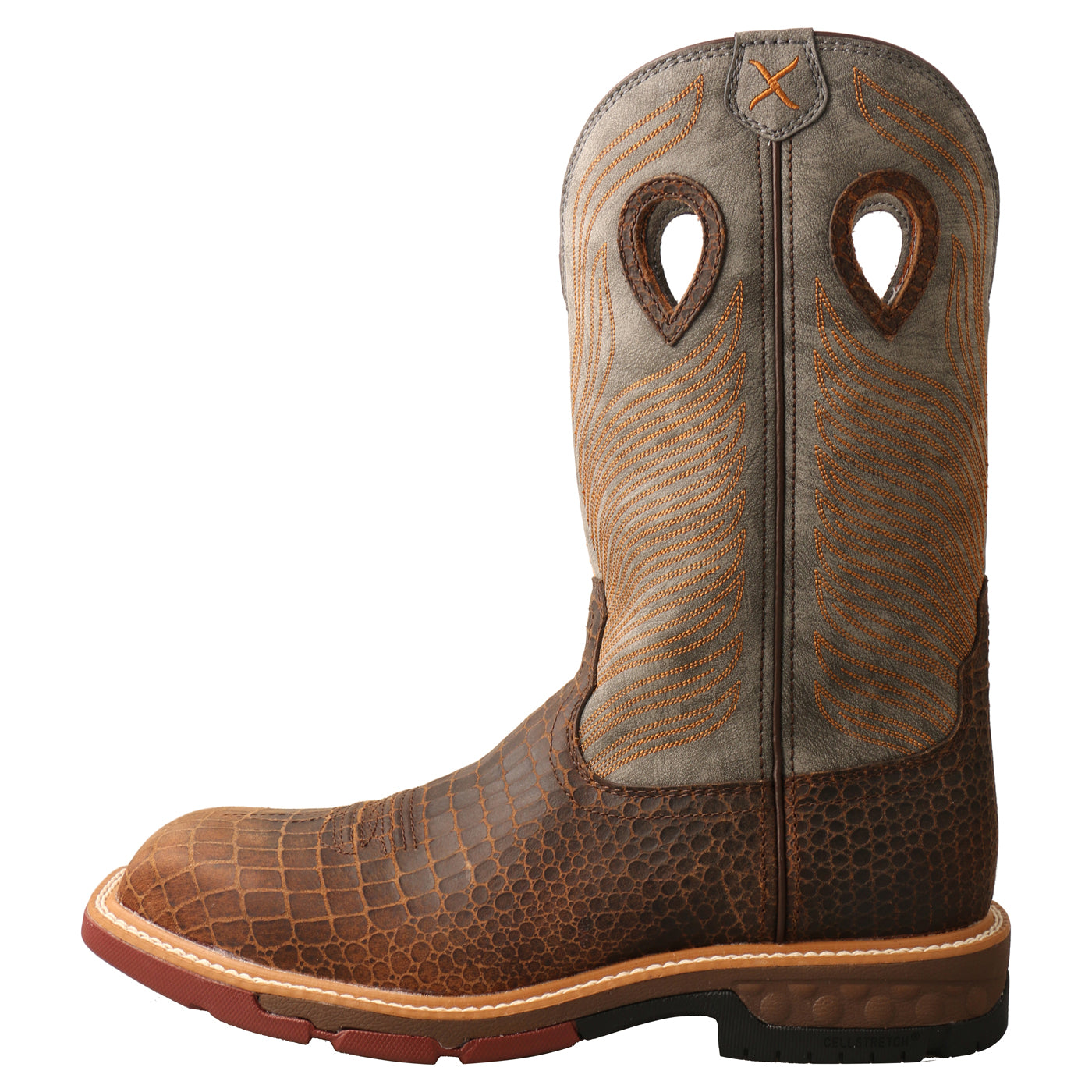 Twisted X Western Work Boot Brown & Grey