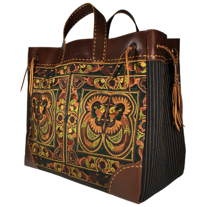 Phoenix "Amber" Artisan Leather Bag in Desert