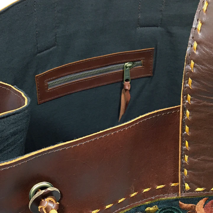 Phoenix "Amber" Artisan Leather Bag in Desert
