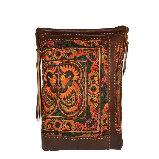 Phoenix "Ashland" Artisan Leather Tote Bag in Sunset