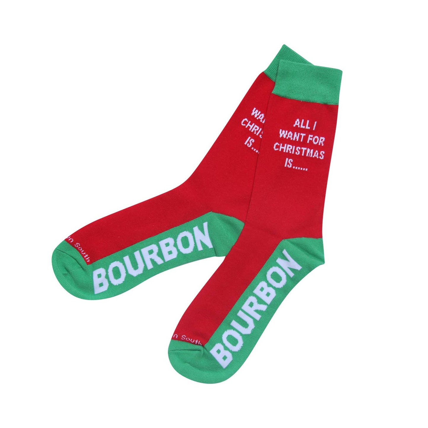 All I Want - Christmas Socks - Bourbon